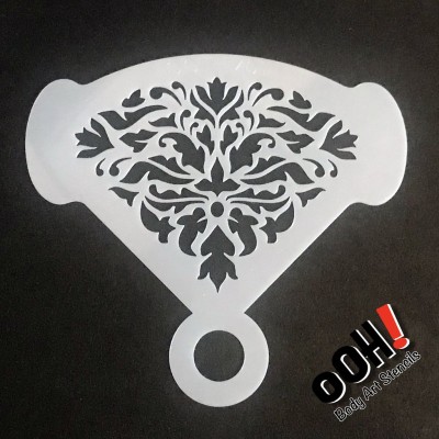 Ooh Body Art Stencil Mirror Damask 